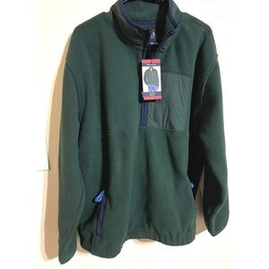 Gap Mens Fleece Half Zip Pullover Jacket Warm Cozy Green XL GP010649 New